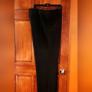 Navy blue pinstripe pants